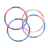 Maxbell Weighted Fitness Hoop Training Comfortable Exercise Hoop for Travel Home Gym Rose red and gray