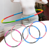 Maxbell Weighted Fitness Hoop Training Comfortable Exercise Hoop for Travel Home Gym Rose red and gray