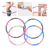 Maxbell Weighted Fitness Hoop Training Comfortable Exercise Hoop for Travel Home Gym Rose red and gray