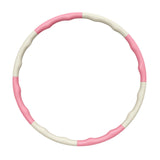 Maxbell Weighted Fitness Hoop Training Comfortable Exercise Hoop for Travel Home Gym Pink and white