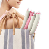 Maxbell Weighted Fitness Hoop Training Comfortable Exercise Hoop for Travel Home Gym Pink and white