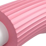 Maxbell Weighted Fitness Hoop Training Comfortable Exercise Hoop for Travel Home Gym Pink and white