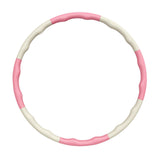 Maxbell Weighted Fitness Hoop Training Comfortable Exercise Hoop for Travel Home Gym Pink and white