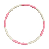 Maxbell Weighted Fitness Hoop Training Comfortable Exercise Hoop for Travel Home Gym Pink and white