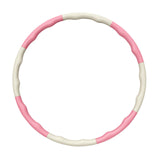 Maxbell Weighted Fitness Hoop Training Comfortable Exercise Hoop for Travel Home Gym Pink and white