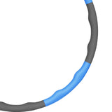 Maxbell Weighted Fitness Hoop Training Comfortable Exercise Hoop for Travel Home Gym Blue and gray