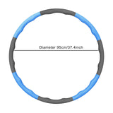 Maxbell Weighted Fitness Hoop Training Comfortable Exercise Hoop for Travel Home Gym Blue and gray