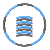 Maxbell Weighted Fitness Hoop Training Comfortable Exercise Hoop for Travel Home Gym Blue and gray