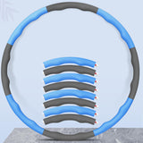 Maxbell Weighted Fitness Hoop Training Comfortable Exercise Hoop for Travel Home Gym Blue and gray