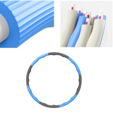 Maxbell Weighted Fitness Hoop Training Comfortable Exercise Hoop for Travel Home Gym Blue and gray