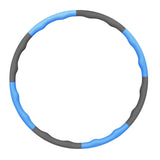 Maxbell Weighted Fitness Hoop Training Comfortable Exercise Hoop for Travel Home Gym Blue and gray