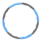Maxbell Weighted Fitness Hoop Training Comfortable Exercise Hoop for Travel Home Gym Blue and gray