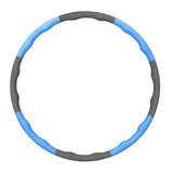 Maxbell Weighted Fitness Hoop Training Comfortable Exercise Hoop for Travel Home Gym Blue and gray