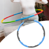 Maxbell Weighted Fitness Hoop Training Comfortable Exercise Hoop for Travel Home Gym Blue and gray