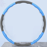Maxbell Weighted Fitness Hoop Training Comfortable Exercise Hoop for Travel Home Gym Blue and gray
