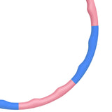 Maxbell Weighted Fitness Hoop Training Comfortable Exercise Hoop for Travel Home Gym Pink and blue