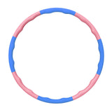 Maxbell Weighted Fitness Hoop Training Comfortable Exercise Hoop for Travel Home Gym Pink and blue