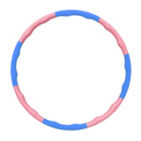 Maxbell Weighted Fitness Hoop Training Comfortable Exercise Hoop for Travel Home Gym Pink and blue