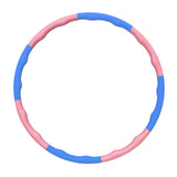 Maxbell Weighted Fitness Hoop Training Comfortable Exercise Hoop for Travel Home Gym Pink and blue