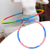 Maxbell Weighted Fitness Hoop Training Comfortable Exercise Hoop for Travel Home Gym Pink and blue