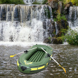 Maxbell Inflatable Boat for Pond Lakes Rivers PVC Kayaking for Families Adults Kids green