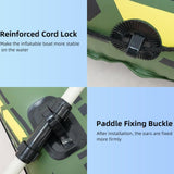 Maxbell Inflatable Boat for Pond Lakes Rivers PVC Kayaking for Families Adults Kids green