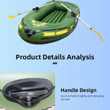 Maxbell Inflatable Boat for Pond Lakes Rivers PVC Kayaking for Families Adults Kids green