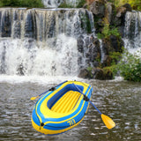 Maxbell Inflatable Boat for Pond Lakes Rivers PVC Kayaking for Families Adults Kids yellow