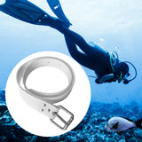 Maxbell Diving Weight Belt Practical Portable with Stainless Steel Buckle Adjustable White