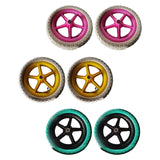 Maxbell 1 Pair Balance Bike Replacement Wheels Noise Reduction Bicycling Lightweight Pink
