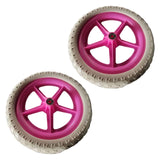 Maxbell 1 Pair Balance Bike Replacement Wheels Noise Reduction Bicycling Lightweight Pink