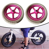 Maxbell 1 Pair Balance Bike Replacement Wheels Noise Reduction Bicycling Lightweight Pink