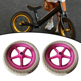 Maxbell 1 Pair Balance Bike Replacement Wheels Noise Reduction Bicycling Lightweight Pink