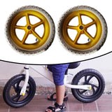 Maxbell 1 Pair Balance Bike Replacement Wheels Noise Reduction Bicycling Lightweight Yellow