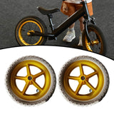 Maxbell 1 Pair Balance Bike Replacement Wheels Noise Reduction Bicycling Lightweight Yellow