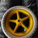 Maxbell 1 Pair Balance Bike Replacement Wheels Noise Reduction Bicycling Lightweight Yellow