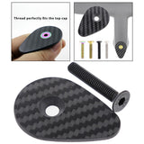 Maxbell Carbon Fiber Headset Top Cap Sturdy Replacement for Riding Cycling Bicycling with steel screw