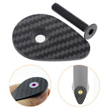 Maxbell Carbon Fiber Headset Top Cap Sturdy Replacement for Riding Cycling Bicycling with steel screw