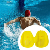 Maxbell 2 Pieces Swimming Hand Paddles Webbed Finger Flippers for Beginners Children M Yellow