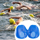 Maxbell 2 Pieces Swimming Hand Paddles Webbed Finger Flippers for Beginners Children S Blue