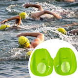 Maxbell 2 Pieces Swimming Hand Paddles Webbed Finger Flippers for Beginners Children S Green