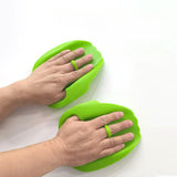 Maxbell 2 Pieces Swimming Hand Paddles Webbed Finger Flippers for Beginners Children S Green