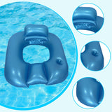 Maxbell Inflatable Pool Float for Adults Toy Pool Lounger for Summer Water Traveling Blue