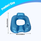 Maxbell Inflatable Pool Float for Adults Toy Pool Lounger for Summer Water Traveling Blue