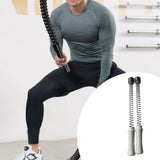 Maxbell 2 Pieces Ropeless Battle Ropes Fitness Equipment for Home Gym Office Workout Gray