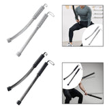 Maxbell 2 Pieces Ropeless Battle Rope Portable for Strength Training Home Gym Sports White