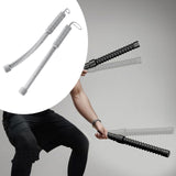 Maxbell 2 Pieces Ropeless Battle Rope Portable for Strength Training Home Gym Sports White