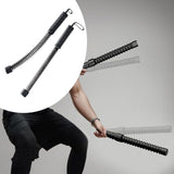 Maxbell 2 Pieces Ropeless Battle Rope Portable for Strength Training Home Gym Sports Black