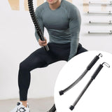 Maxbell 2 Pieces Ropeless Battle Rope Portable for Strength Training Home Gym Sports Black