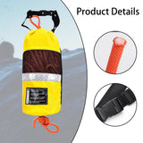 Maxbell Water Rescue Throw Bag Floating Rope for Buoyant Dinghy Paddling Ice Fishing Orange rope